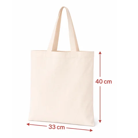 Bolsa de manta natural de 33 × 40 cm, fotografía de estudio de Bee Bags